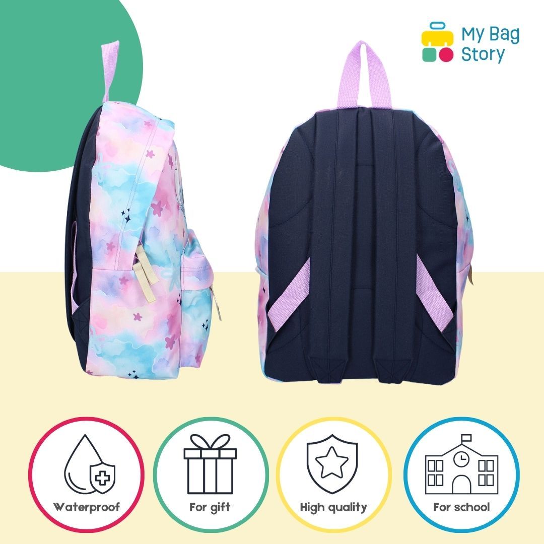 Mybagstory - Sac à dos Stitch Rose et Bleu - 39 cm