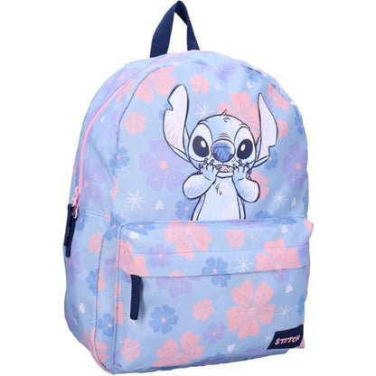 mybagstory - Sac à Dos Lilo & Stitch - Floral Hawaïen Bleu  - 39 cm