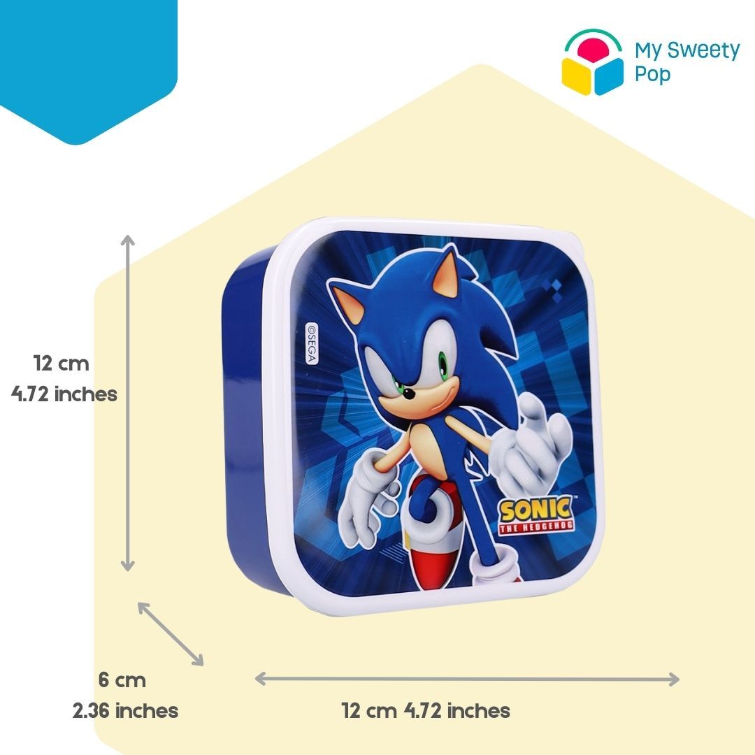 My Sweety Pop - Boîte à Goûter Sonic le Hérisson - Lot de 3 Boîtes