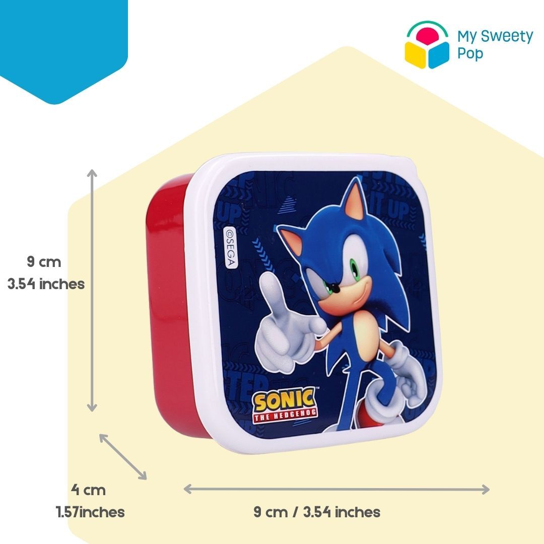My Sweety Pop - Boîte à Goûter Sonic le Hérisson - Lot de 3 Boîtes