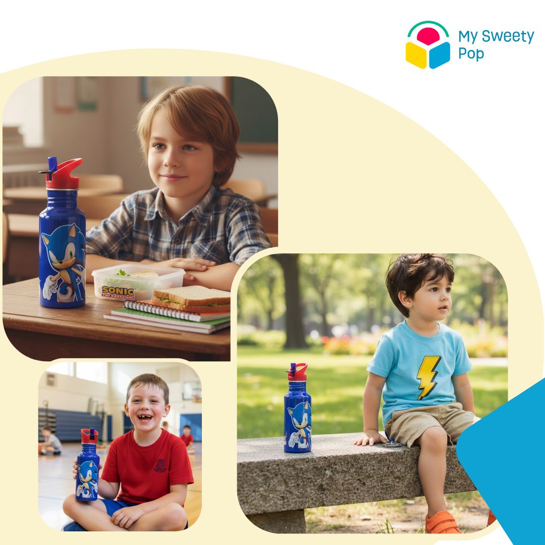 Mybagstory - Gourde enfant Sonic en acier inoxydable