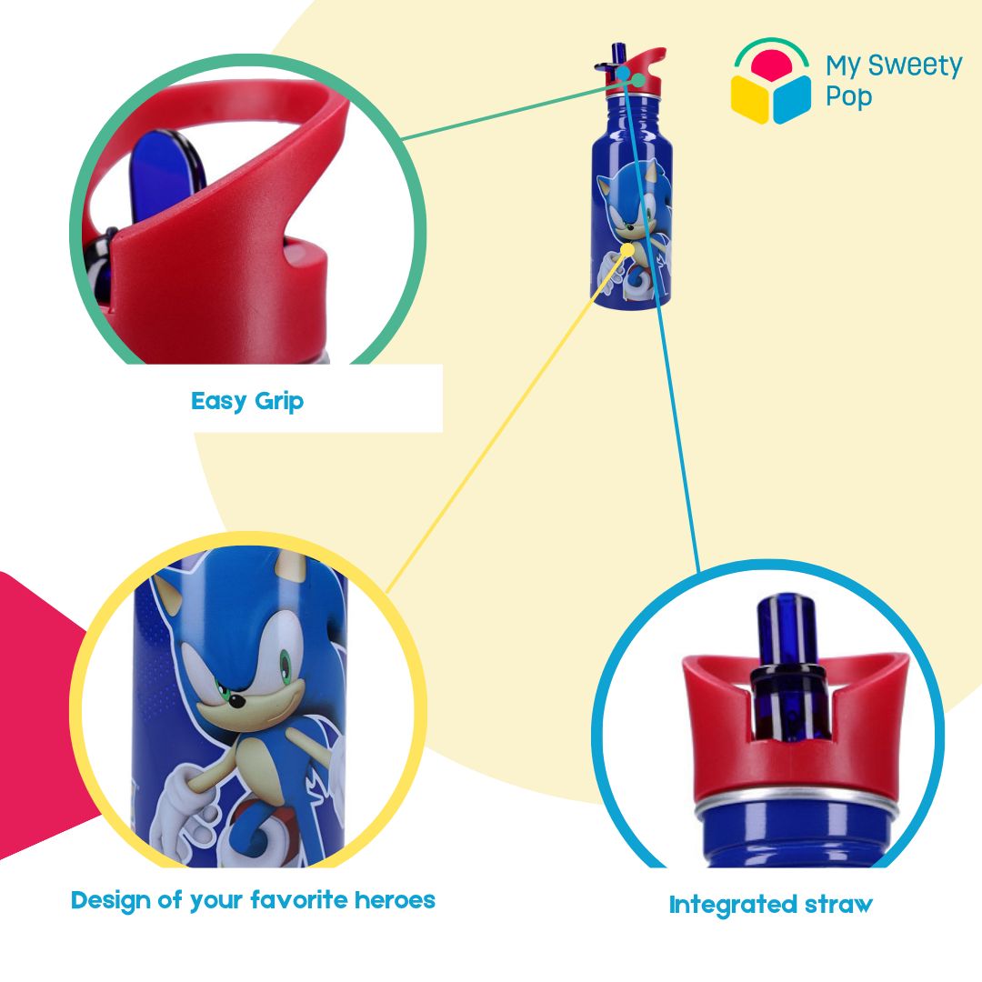 Mybagstory - Gourde enfant Sonic en acier inoxydable