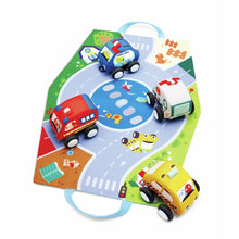 Hape - Voitures à rétrofriction et circuit lavables