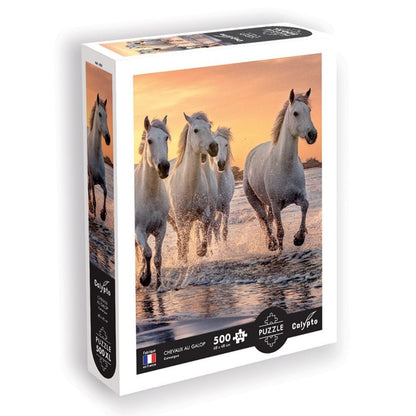 Sentosphère - PUZZLE 500 P XL - Chevaux en Camargue