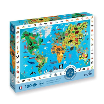 Sentosphère - PUZZLE 100 P - Planisphère des Animaux