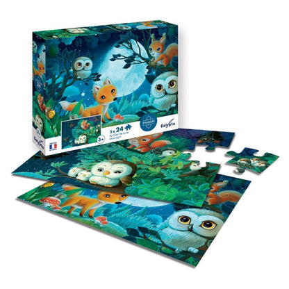 Sentosphère - PUZZLE 2*24 P - Au Clair de Lune
