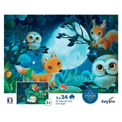 Sentosphère - PUZZLE 2*24 P - Au Clair de Lune