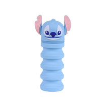mybagstory -Trousse Scolaire Stitch et Angel en Silicone - Bleu - 21 cm