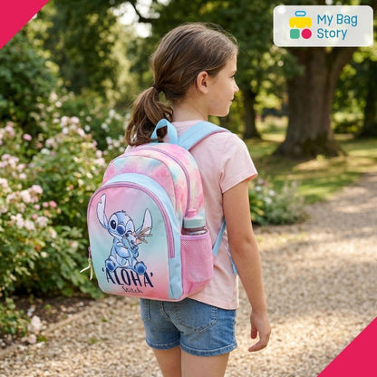 Mybagstory - Sac à dos Stitch Rose Galaxie et Bleu - 35 cm