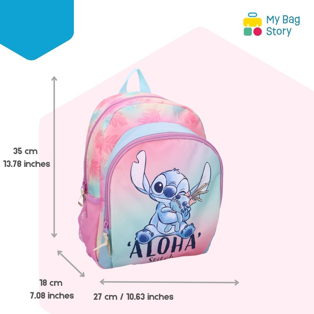 Mybagstory - Sac à dos Stitch Rose Galaxie et Bleu - 35 cm