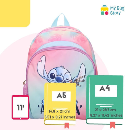 Mybagstory - Sac à dos Stitch Rose Galaxie et Bleu - 35 cm