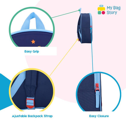 Mybagstory - Sac à dos 3D Pat' Patrouille Bleu - 32 cm