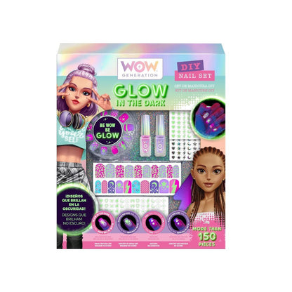 WOW Generation - Set de manucure avec ongles fluorescents pour fille