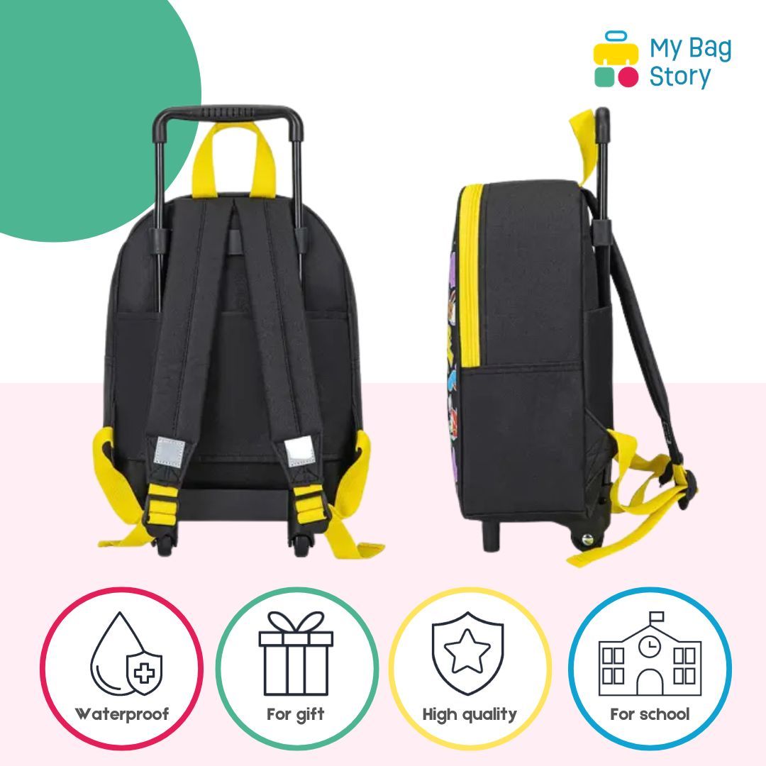 Mybagstory - Sac à Dos à roulettes Pokémon Noir - 32 cm