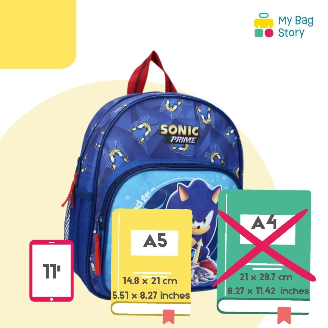 Mybagstory - Sac à dos Sonic Bleu - 29 cm