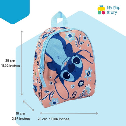 Mybagstory - Sac à dos Stitch Bleu/Rose - 28 cm