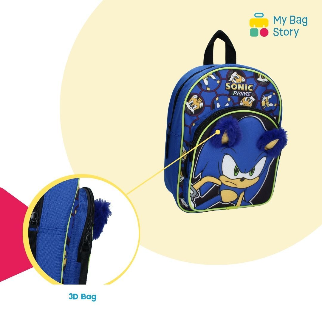 Mybagstory - Sac à dos 3D Sonic Bleu - 31 cm