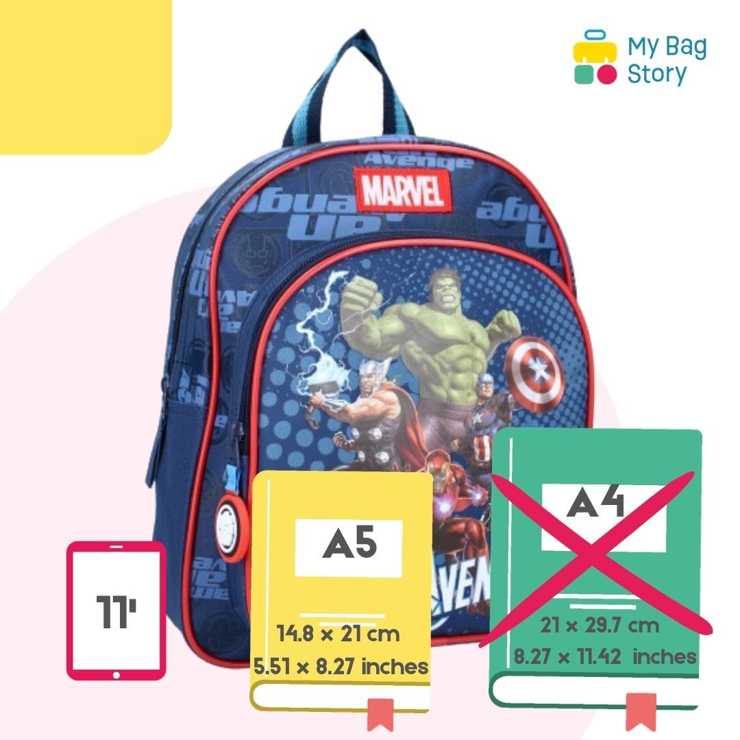 Mybagstory - Sac à dos Avengers Bleu/Rouge - 30 cm