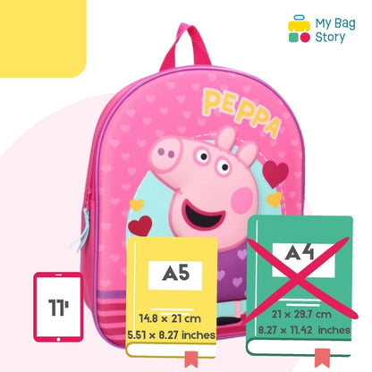 Mybagstory - Sac à dos 3D Peppa Pig Rose - 32 cm