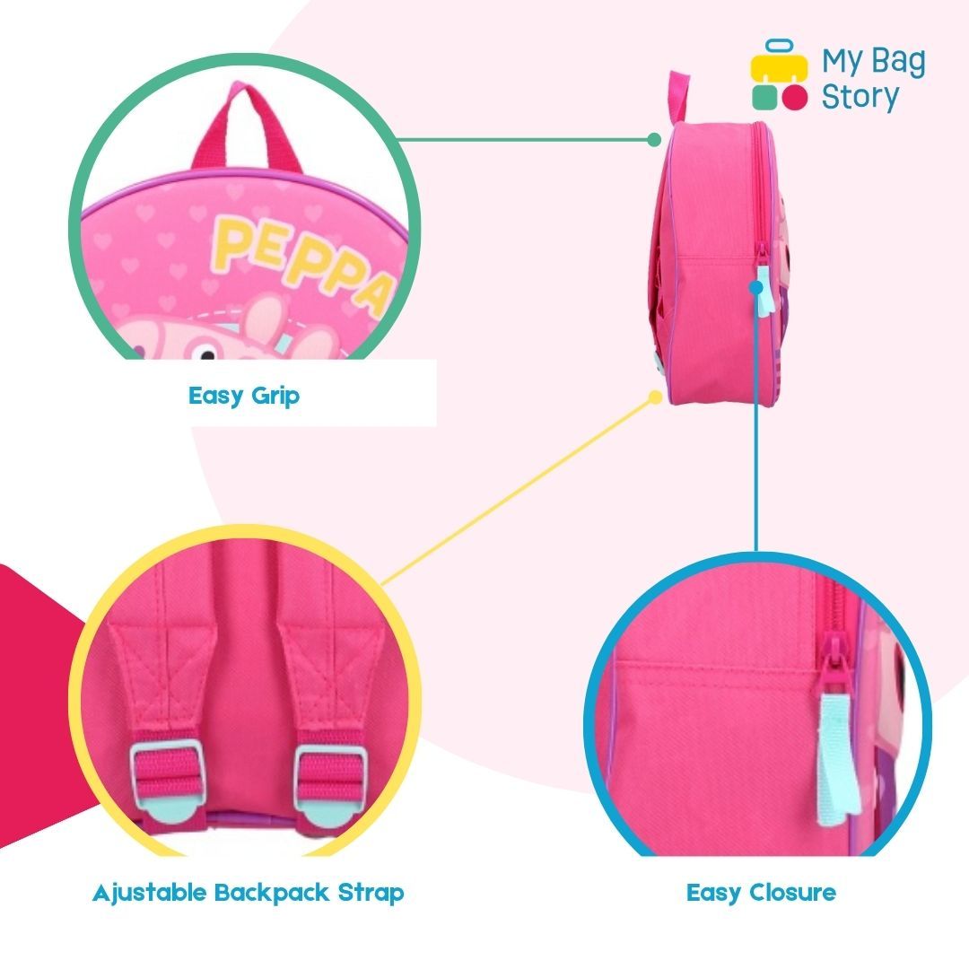 Mybagstory - Sac à dos 3D Peppa Pig Rose - 32 cm