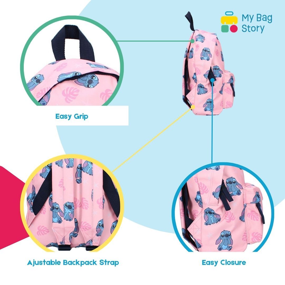 Mybagstory - Sac à dos Stitch - Rose/Bleu - 31 cm