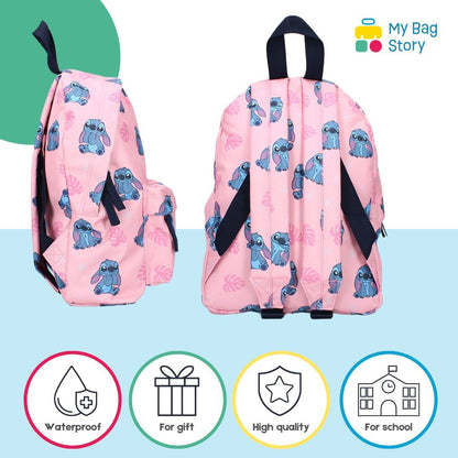 Mybagstory - Sac à dos Stitch - Rose/Bleu - 31 cm