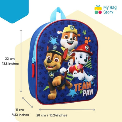 Mybagstory - Sac à dos 3D Pat' Patrouille Bleu - 32 cm