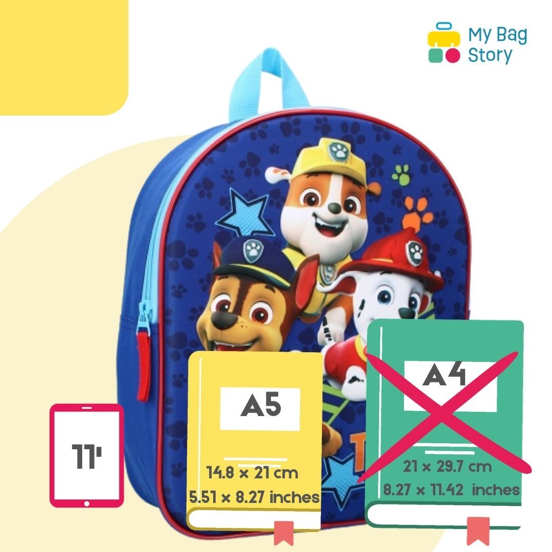 Mybagstory - Sac à dos 3D Pat' Patrouille Bleu - 32 cm