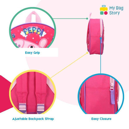 Mybagstory - Sac à dos fille 3D Peppa Pig Rose - 32 cm