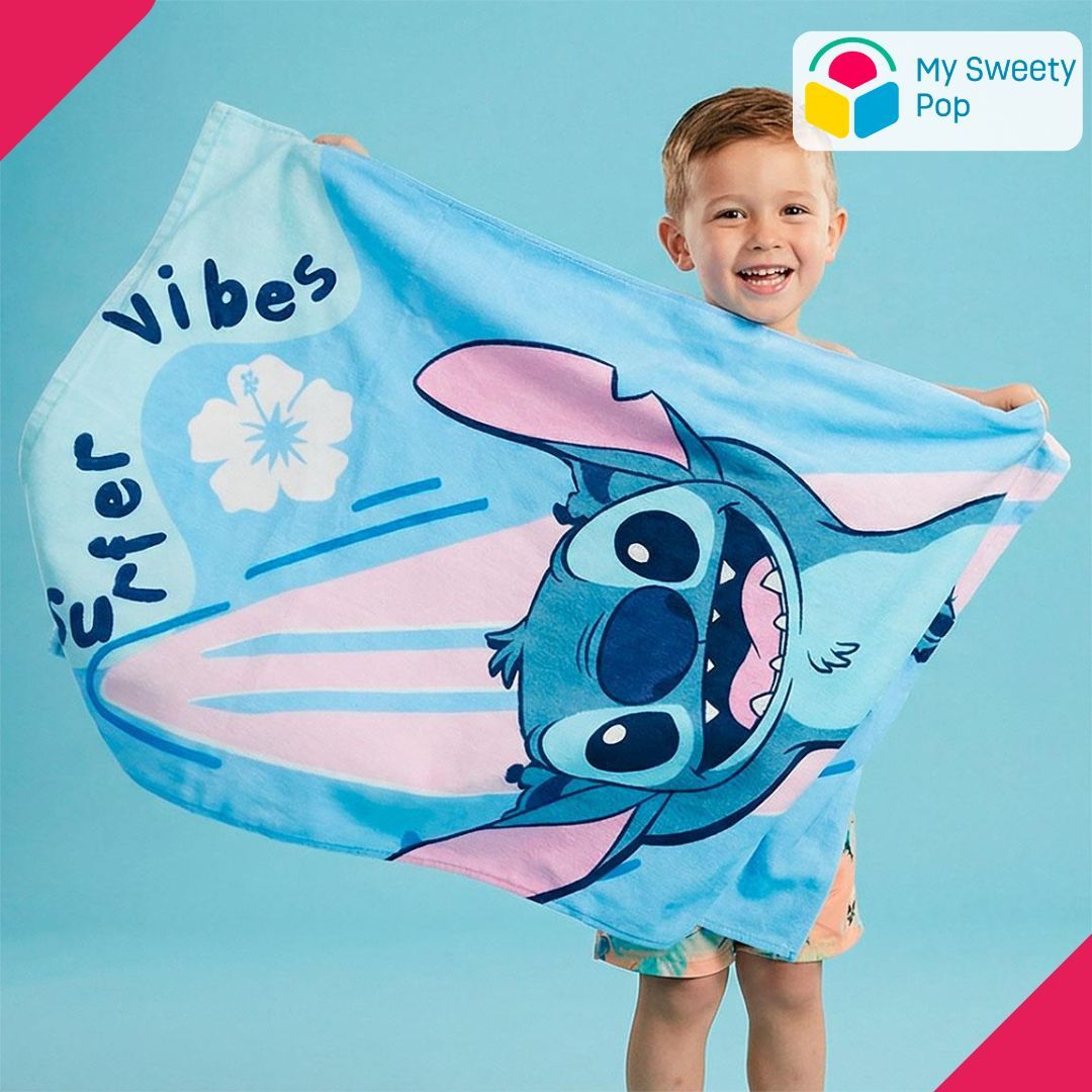 My Sweety Pop- Serviette de bain Stitch pour enfant
