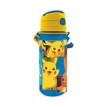 My Sweety Pop- Gourde Pokémon Enfant 600 ml en Aluminium avec Paille et Crochet