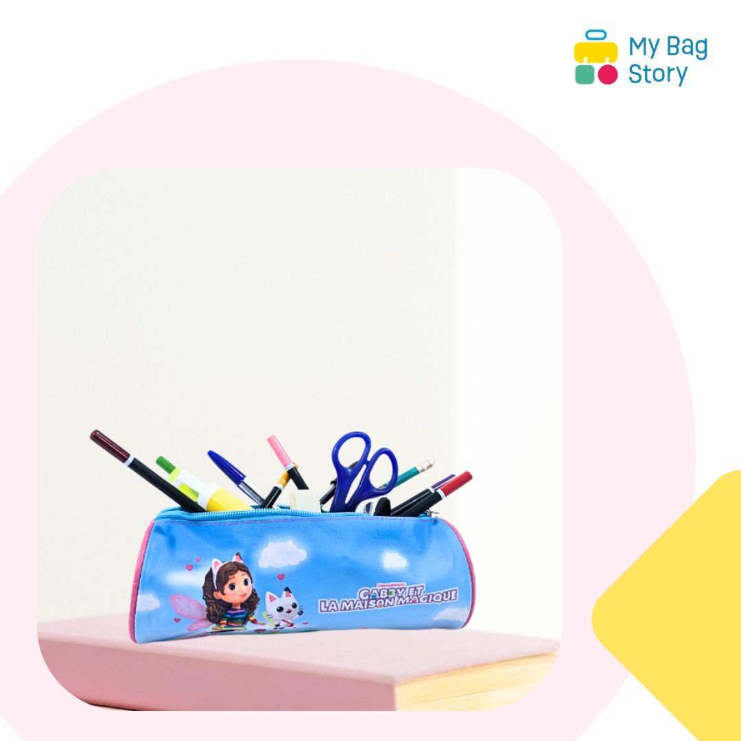 Mybagstory - Trousse Gabby's Dollhouse Bleu et Motifs - 23,4 cm