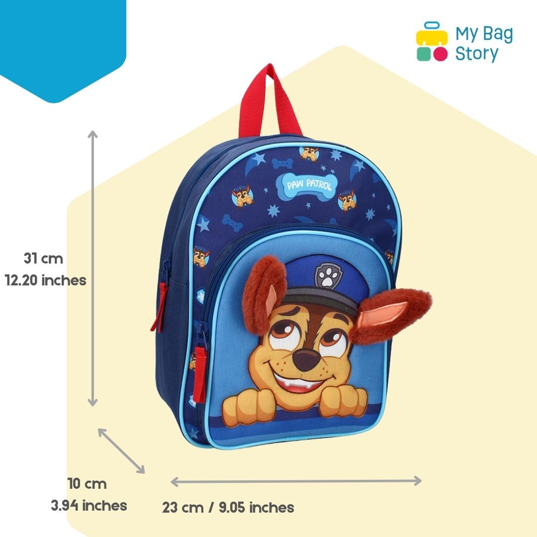 Mybagstory - Sac à dos Pat' Patrouille Bleu - Oreilles douces - 31 cm