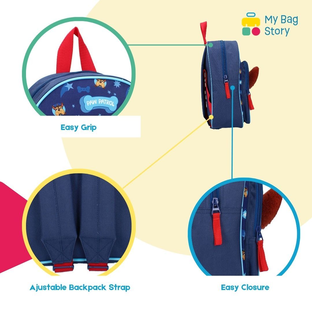 Mybagstory - Sac à dos Pat' Patrouille Bleu - Oreilles douces - 31 cm