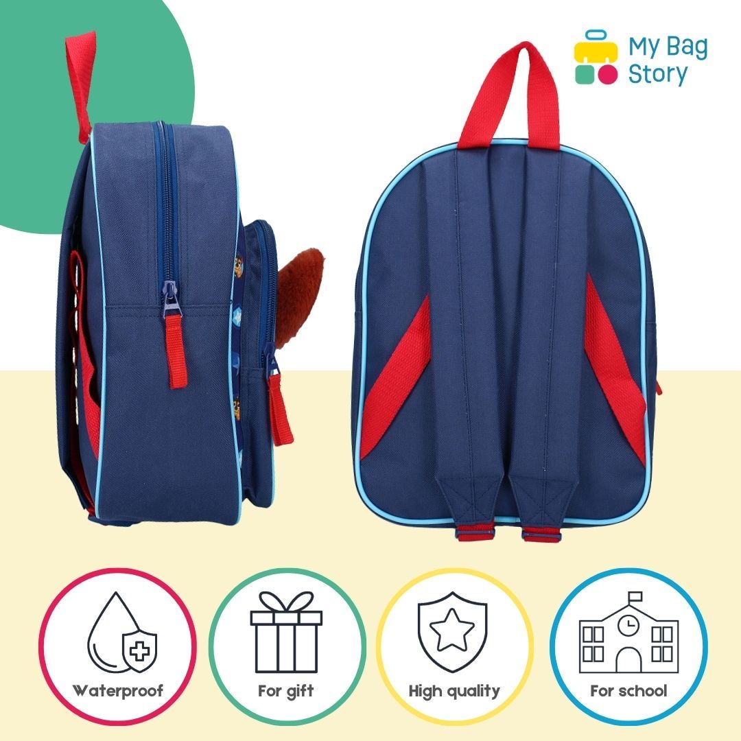Mybagstory - Sac à dos Pat' Patrouille Bleu - Oreilles douces - 31 cm