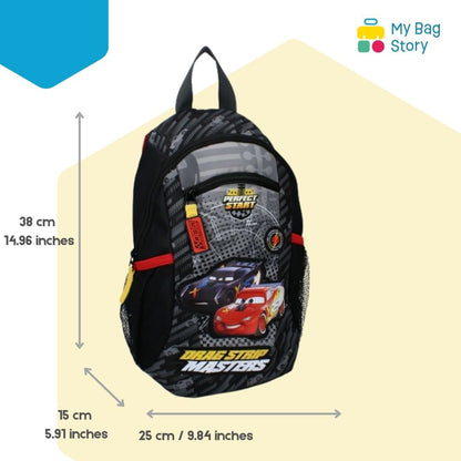 Mybagstory - Sac à dos Cars Noir/Gris - 38 cm