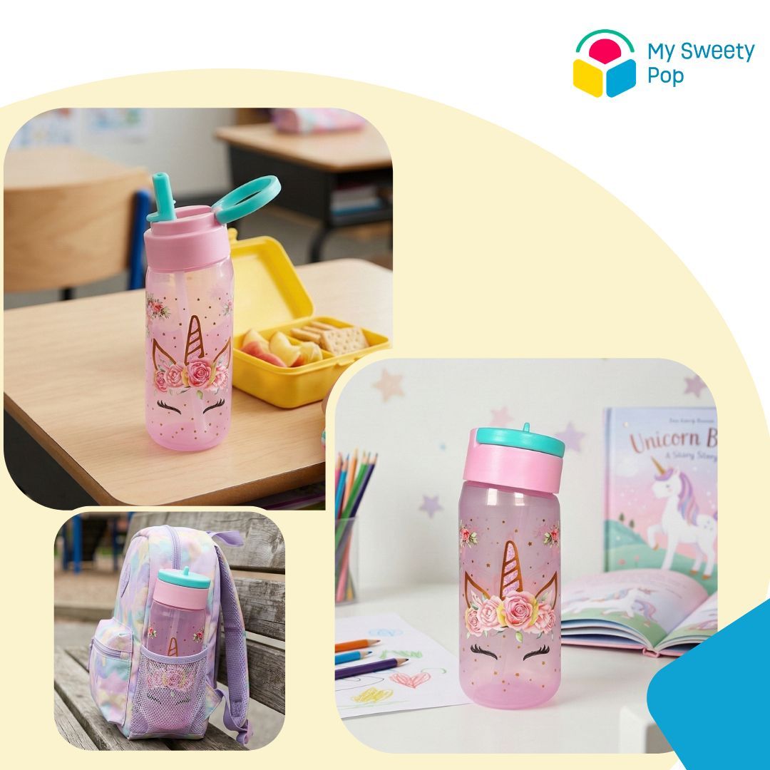 My Sweety Pop - Gourde Licorne Rose pour Enfant 500 ml