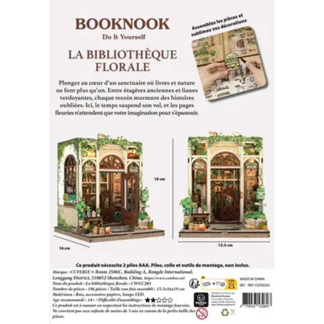 CuteBee - BookNook - La Bibliothèque Florale