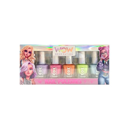 WOW Generation – Lot de 5 Vernis à Ongles Pastel Brillants et Longue Tenue pour Filles