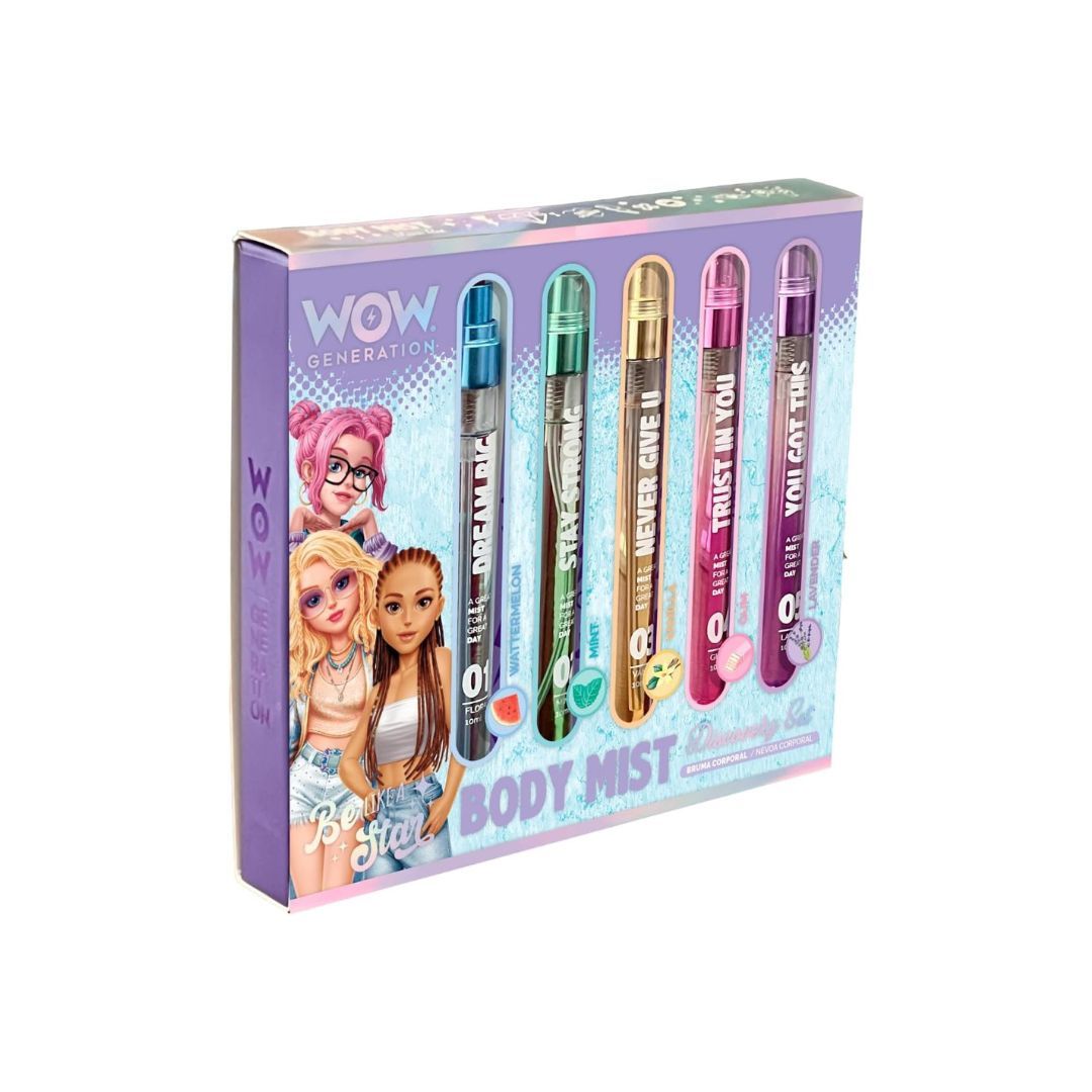 WOW Generation – Set découverte de 5 brumes corporelles parfumées pour filles (sans alcool)