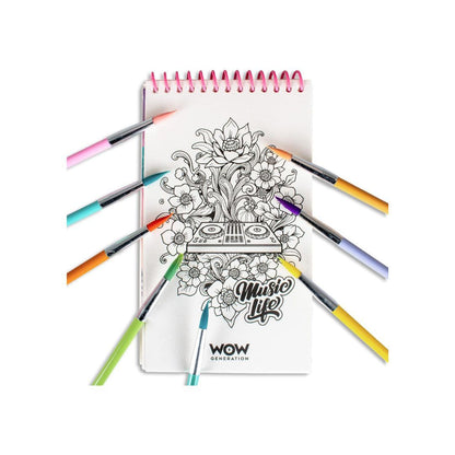 WOW Generation – Kit 2 en 1 Couleurs & Aquarelles avec Pinceau pour Enfants