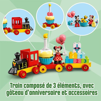 LEGO Duplo - 10941 Disney Le Train d’Anniversaire de Mickey et Minnie