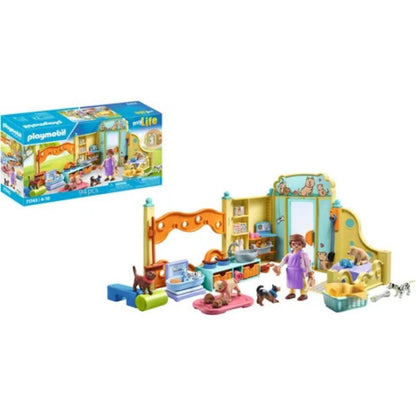 Playmobil 71743 - Centre de soin canin avec 8 chiens