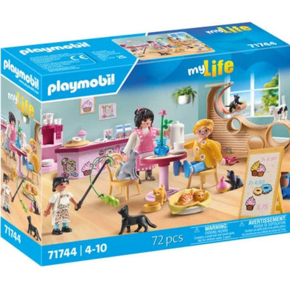 Playmobil 71744 - Bar à chats avec 6 chats et 3 personnages
