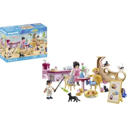 Playmobil 71744 - Bar à chats avec 6 chats et 3 personnages