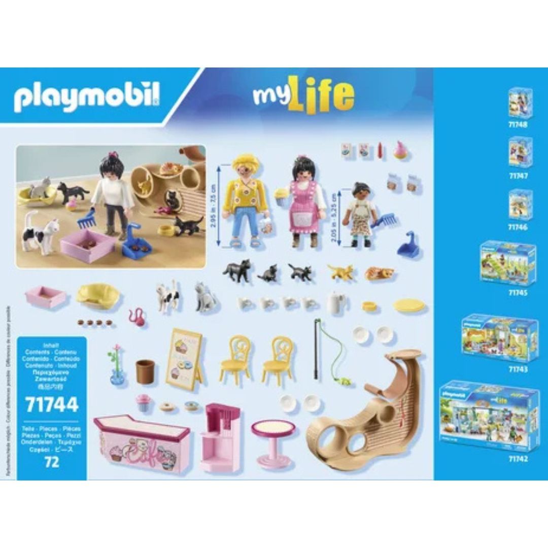 Playmobil 71744 - Bar à chats avec 6 chats et 3 personnages
