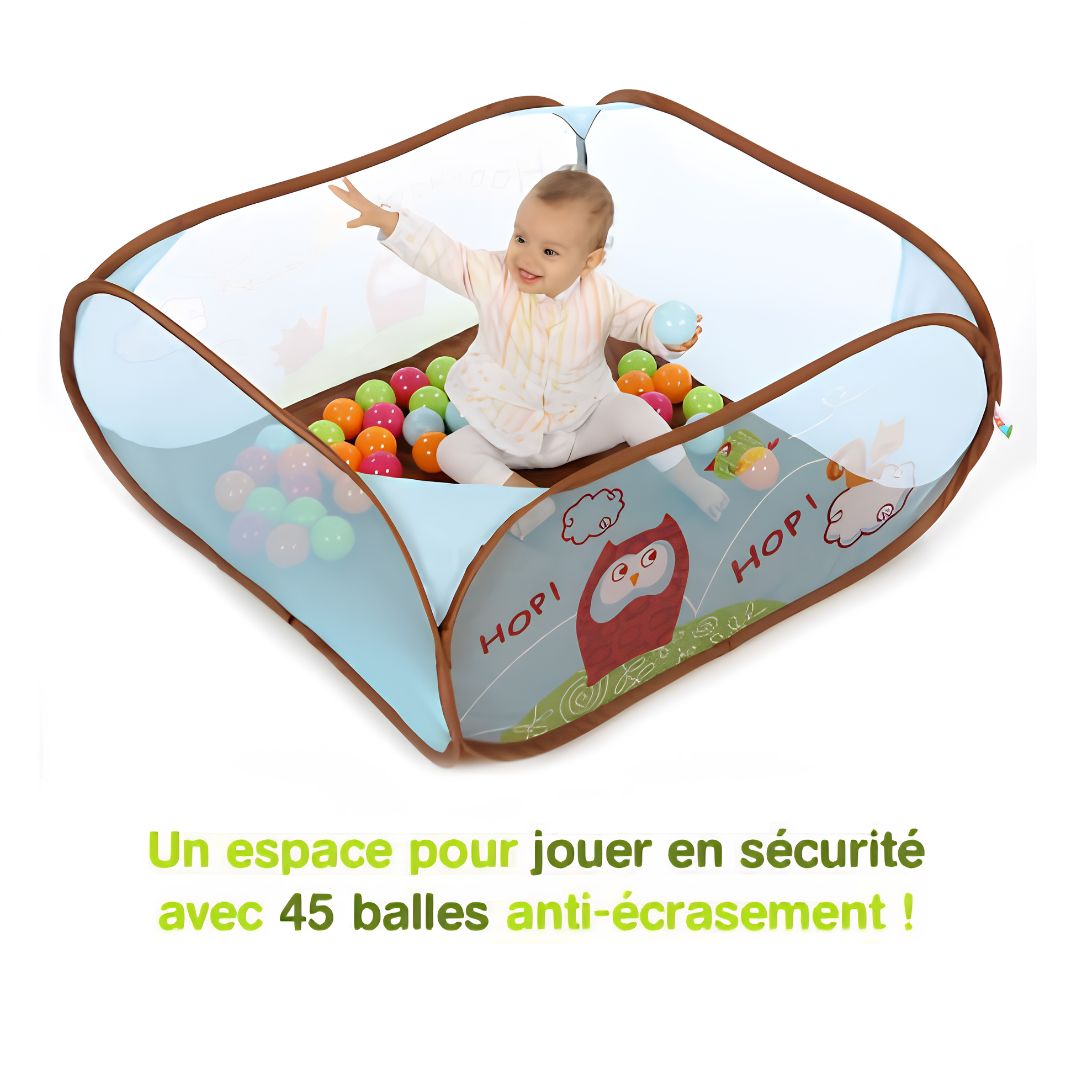 Ludi - Aire de Jeu Chouette Pop-up avec 45 balles offertes