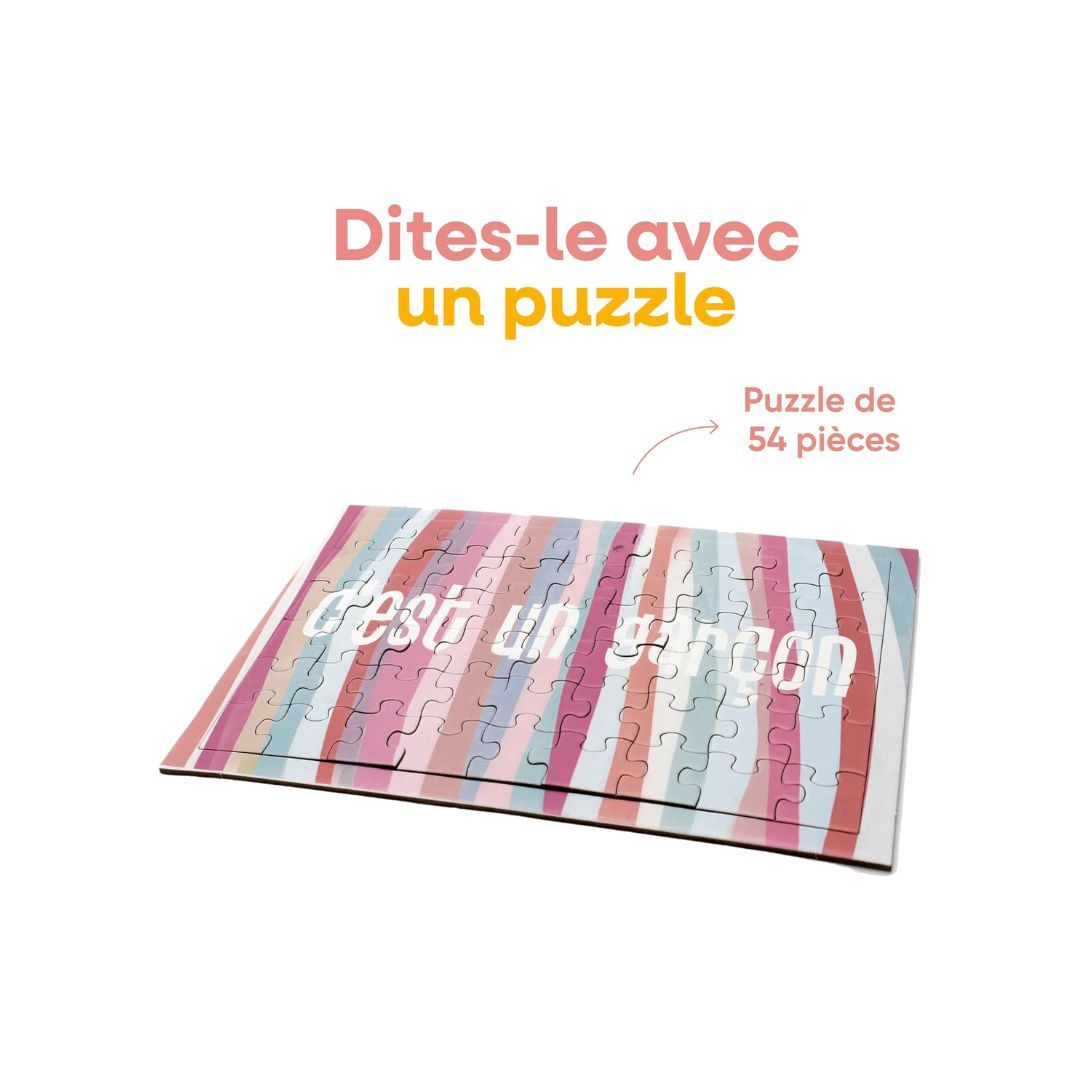 BWAT - Puzzle Message à Offrir dans Boîte Surprise (version française)