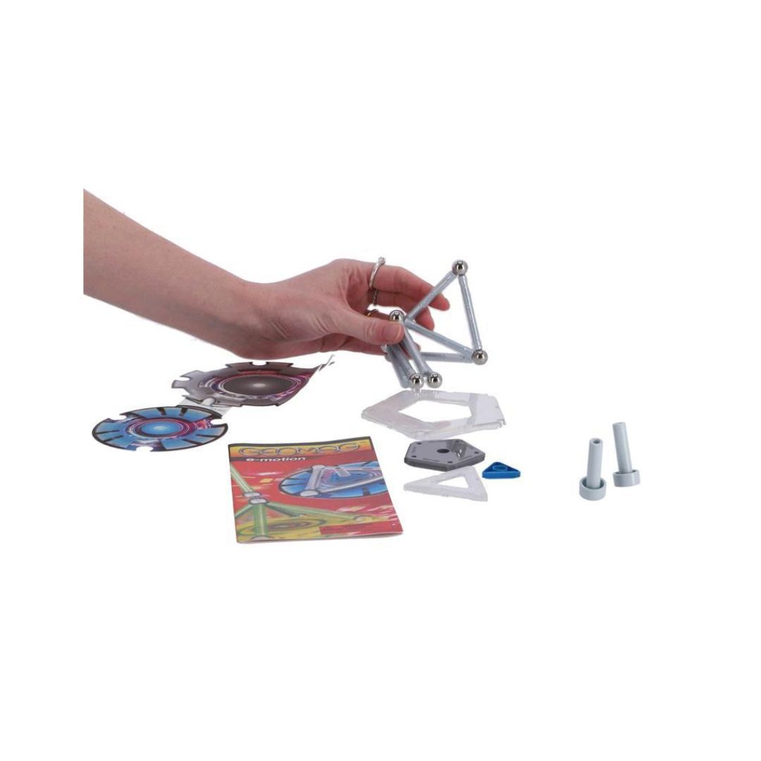 Geomag E-Motion 24 pièces – Jeu de construction magnétique avec toupie