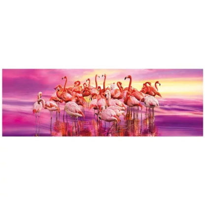 Clementoni - Puzzle panorama Flamingo dance - 1000 pièces